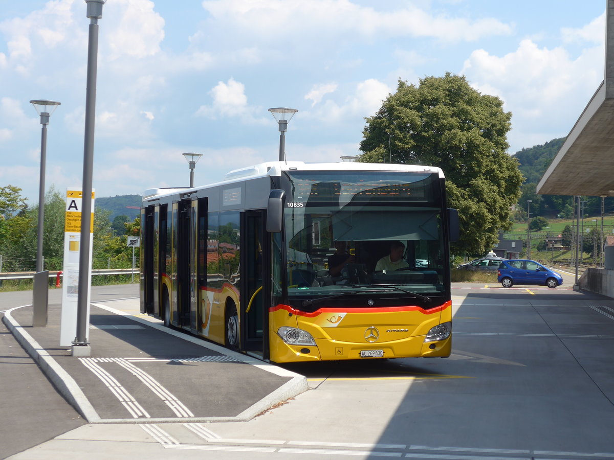 (195'133) - PostAuto Nordschweiz - AG 269'830 - Mercedes am 23. Juli 2018 beim Bahnhof Stein-Sckingen