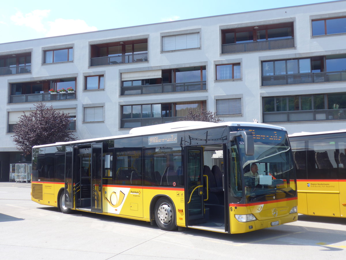 (195'150) - Brndli, Elfingen - Nr. 9/AG 348'534 - Mercedes am 23. Juli 2018 beim Bahnhof Laufenburg