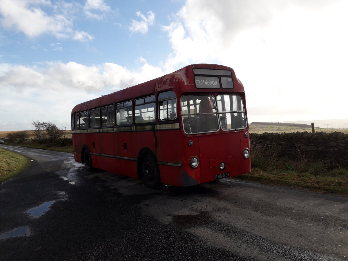 1952 Bristol LS5G (Light Saloon % cylinder Gardner engine)
Eastern Coachworks B45F (Bus, seating 45 passengers, Front entrance)
New to United Automobile Services, Darlington, County Durham, United Kingdom, carrying fleet number BU2 (Bristol chassis, Underfloor engine, number 2, the second one in the fleet).

Taken 31st October 2020 near Tow Law, County Durham, UK.

Currently undergoing restoration.