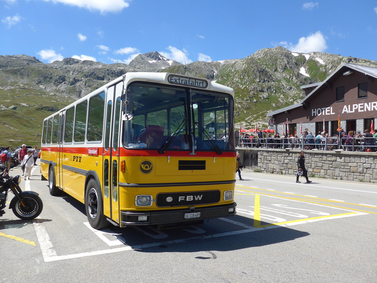 (195'273) - Soltermann, Niederuzwil - SG 118'489 - FBW/Hess (ex Tiemann, Hombrechtikon Nr. 10; ex AAGU Altdorf Nr. 10) am 29. Juli 2018 in Grimsel, Passhhe