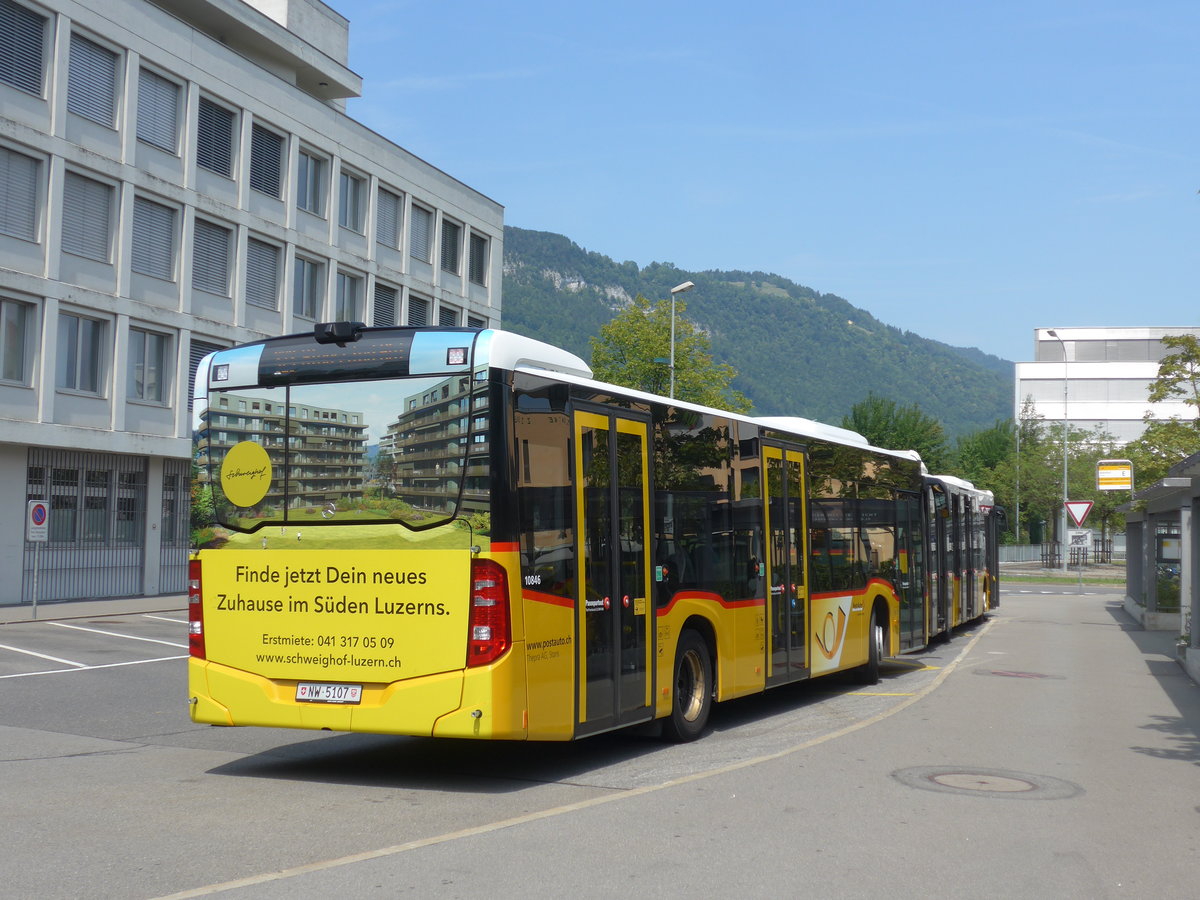 (195'455) - Thepra, Stans - Nr. 12/NW 5107 - Mercedes am 1. August 2018 beim Bahnhof Stans