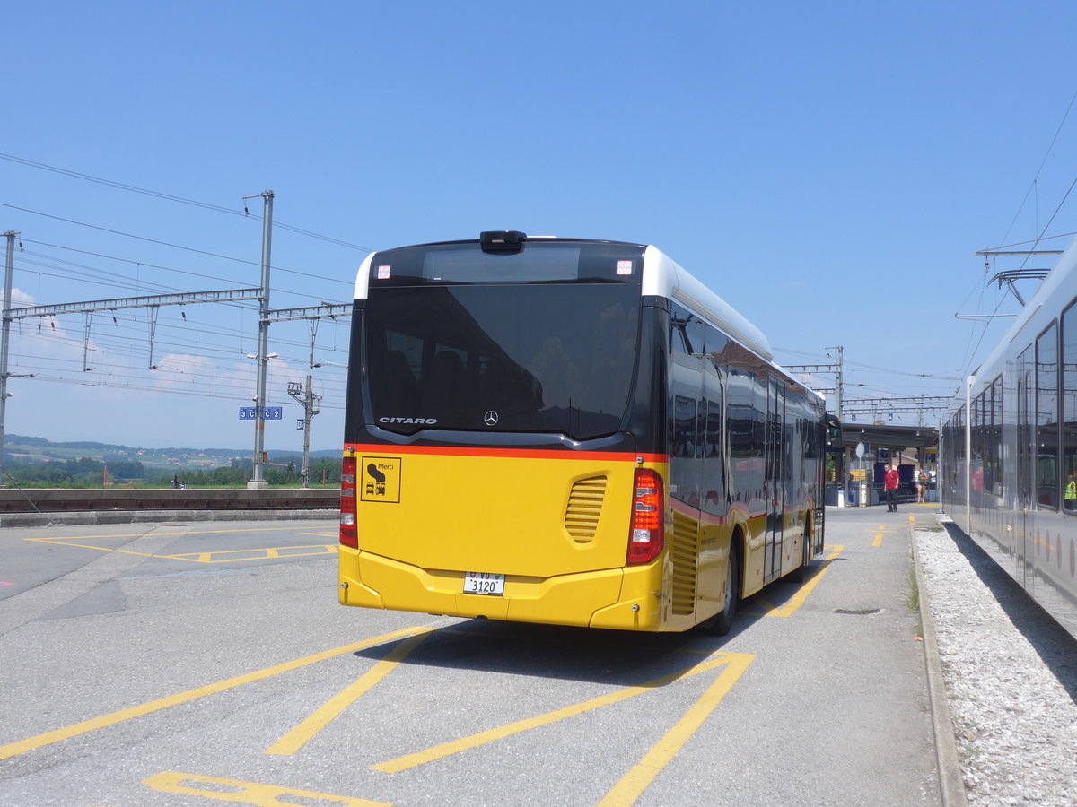 (195'580) - Faucherre, Moudon - VD 3120 - Mercedes am 5. August 2018 beim Bahnhof Palzieux