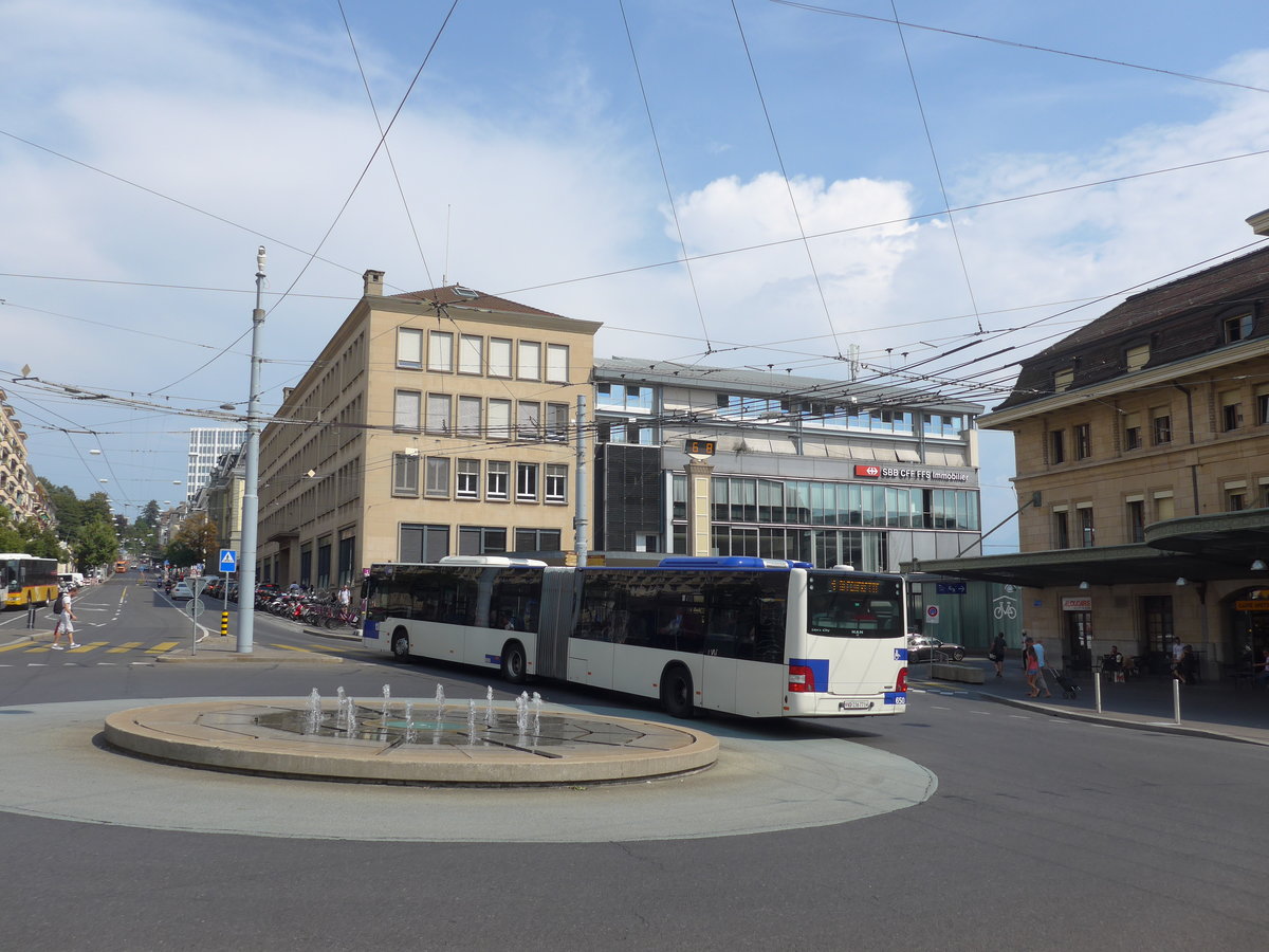 (195'762) - TL Lausanne - Nr. 650/VD 236'771 - MAN am 6. August 2018 beim Bahnhof Lausanne