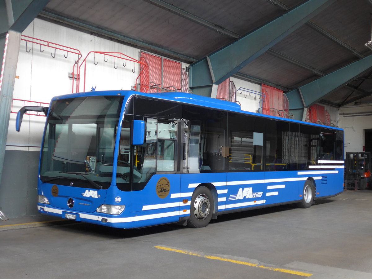 (195'825) - AFA Adelboden - Nr. 58/BE 611'224 - Mercedes am 12. August 2018 in Adelboden, Busstation