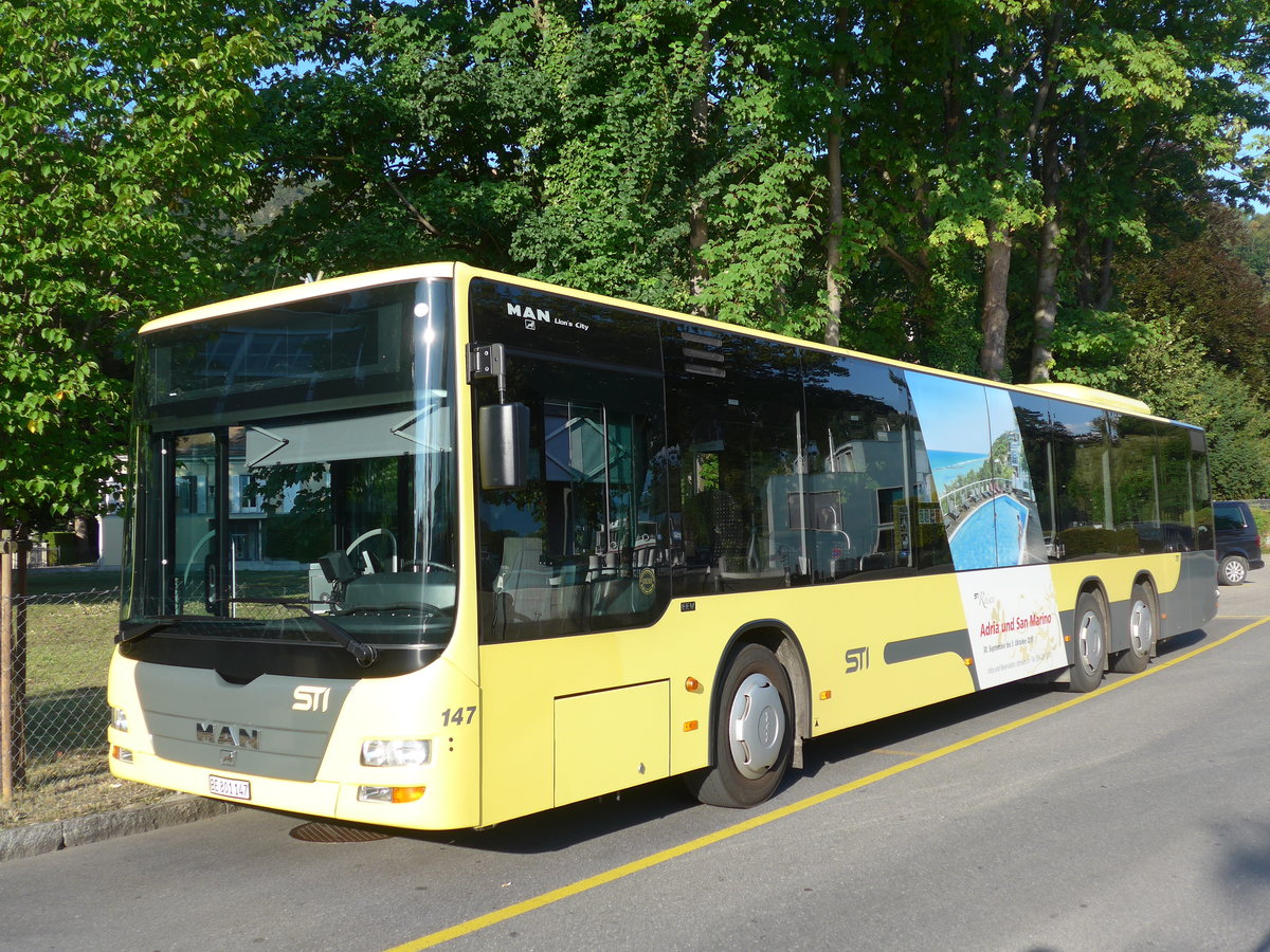 (195'841) - STI Thun - Nr. 147/BE 801'147 - MAN am 16. August 2018 bei der Schifflndte Thun