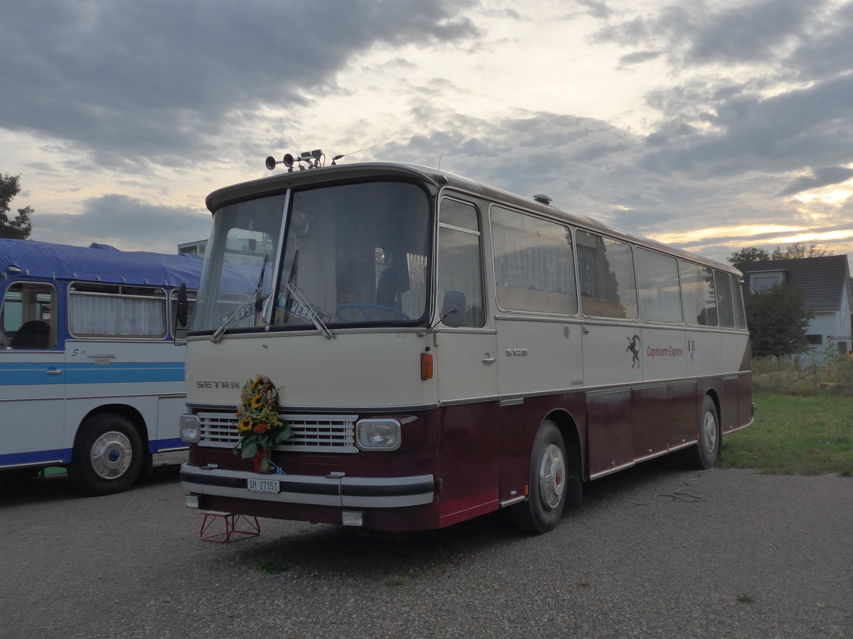 (195'922) - Brngger, Elsau - SH 27'151 - Setra am 17. August 2018 in Wettingen, Zirkuswiese