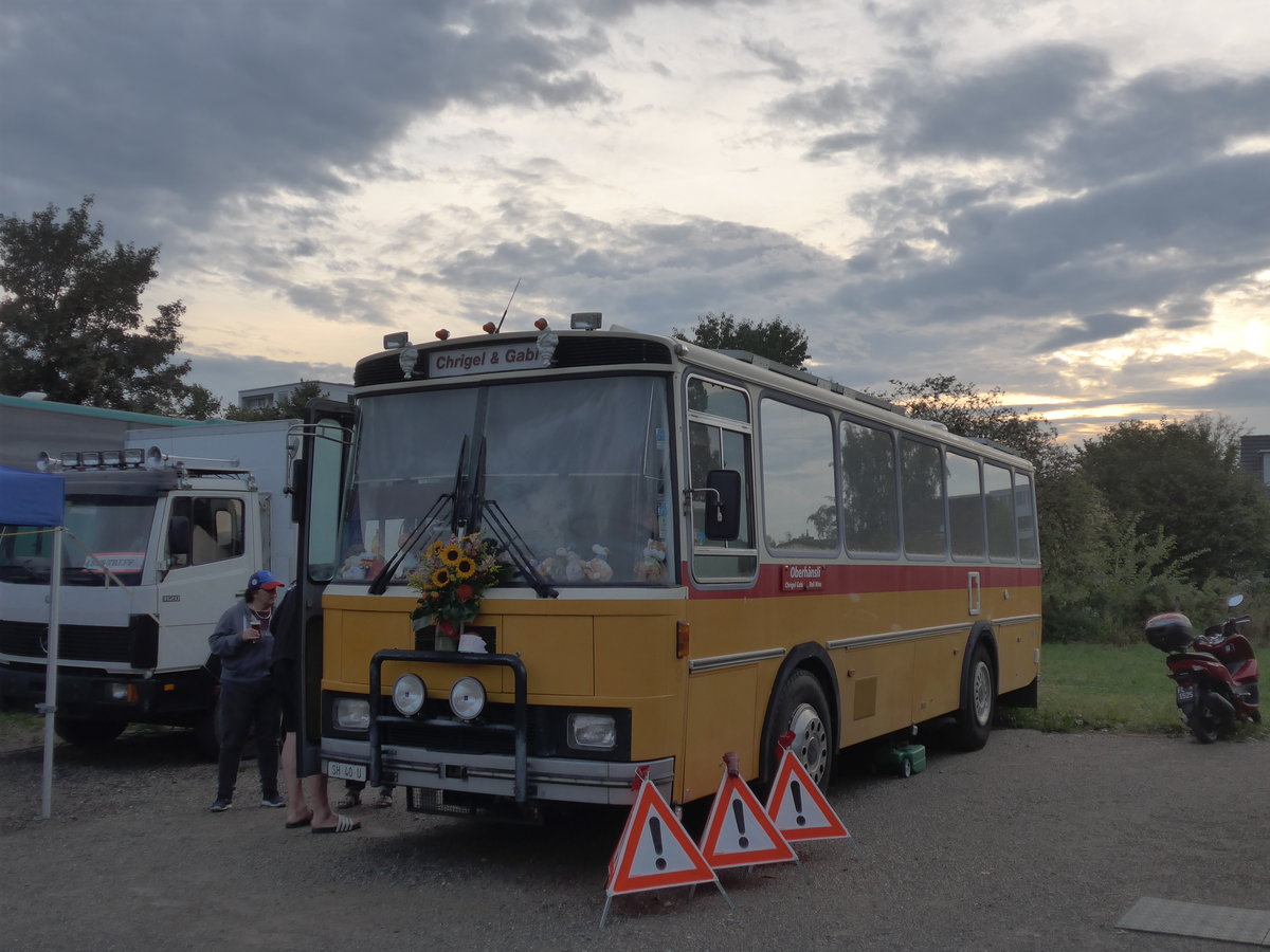 (195'925) - Oberhnsli, Thayngen - SH 40 U - FBW/Tscher (ex Bus-Halter, Wil Nr. 9) am 17. August 2018 in Wettingen, Zirkuswiese