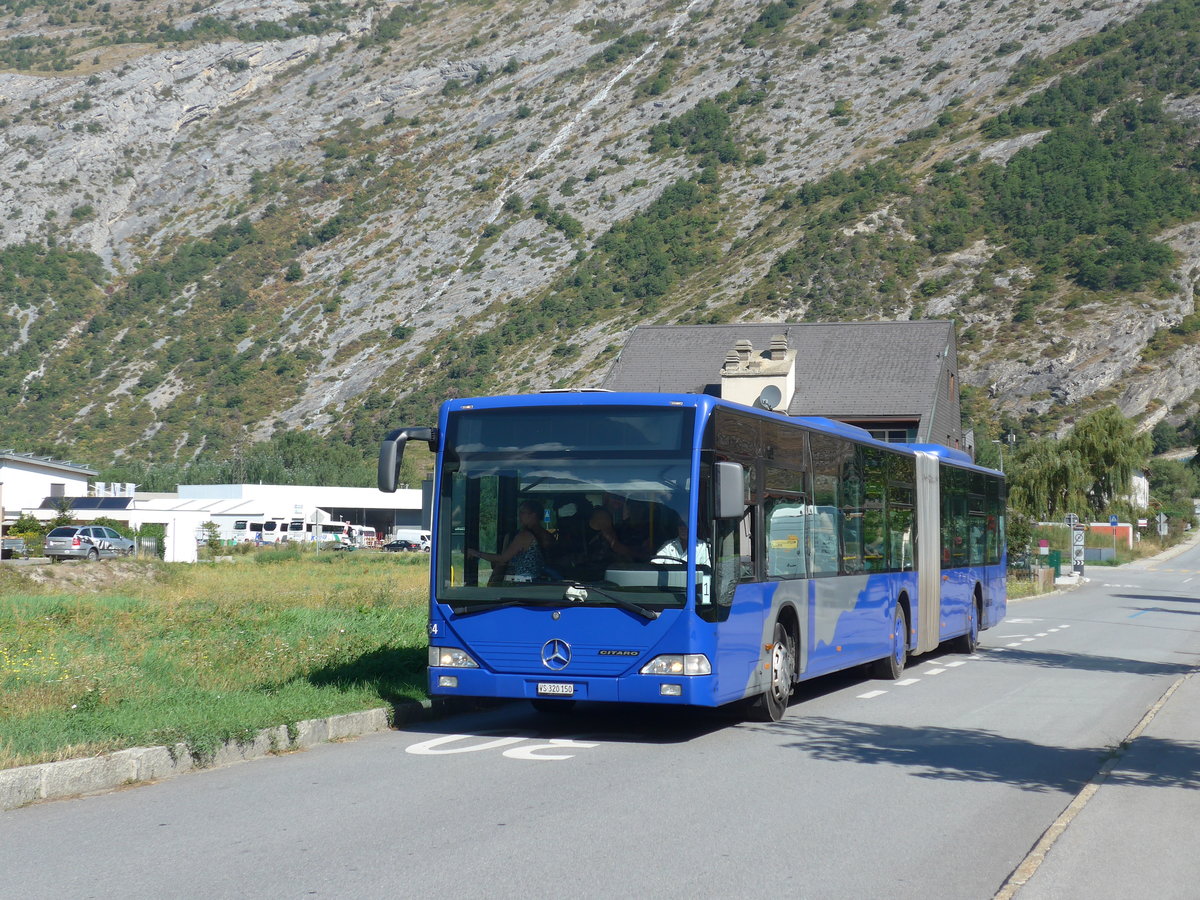 (196'001) - Ruffiner, Turtmann - Nr. 54/VS 320'150 - Mercedes (ex VZO Grningen Nr. 54) am 19. August 2018 in Turtmann, Bahnhofstrasse