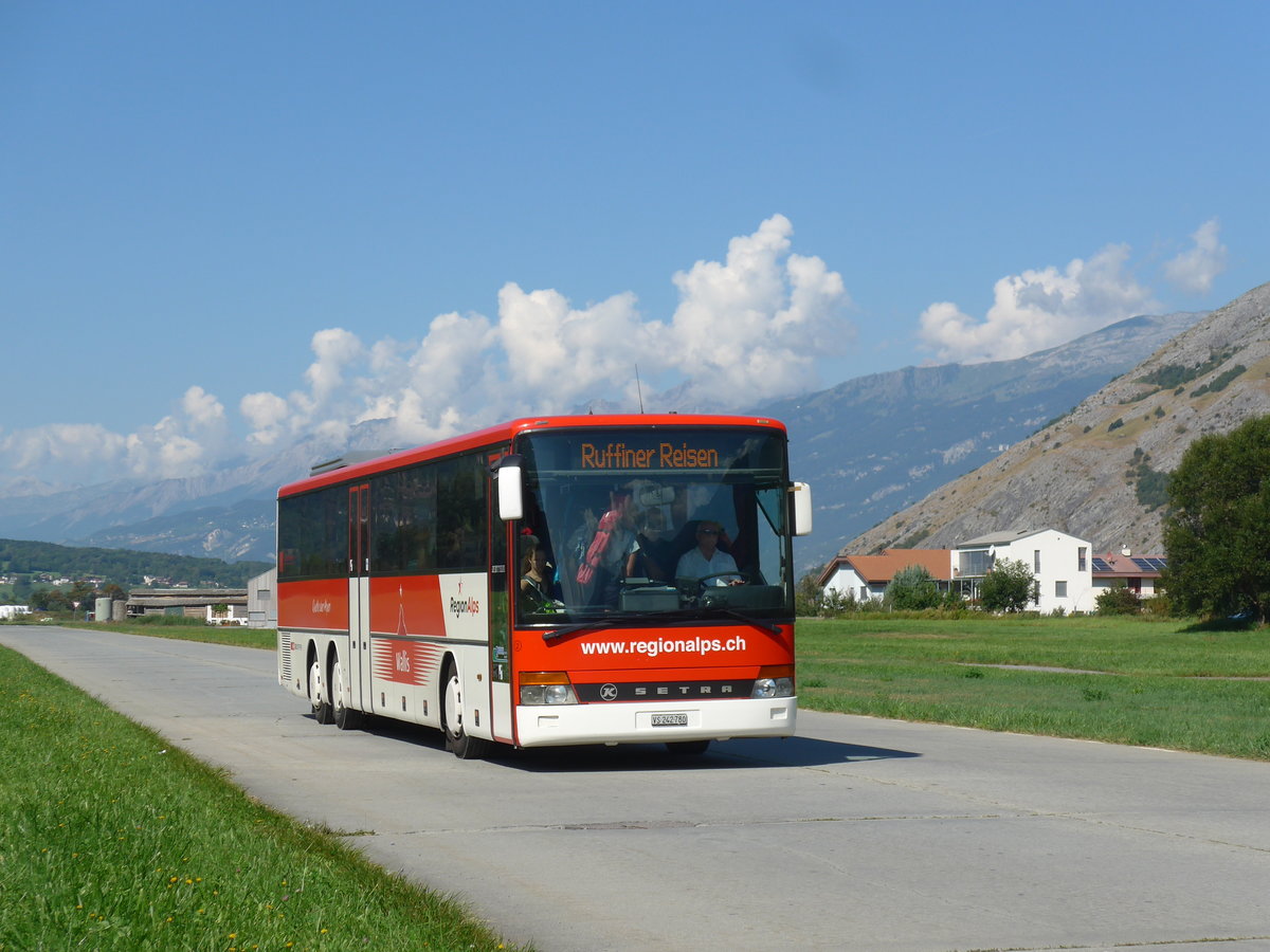 (196'012) - Ruffiner, Turtmann - Nr. 2/VS 242'780 - Setra (ex Deutschland) am 19. August 2018 in Turtmann, Flugplatz