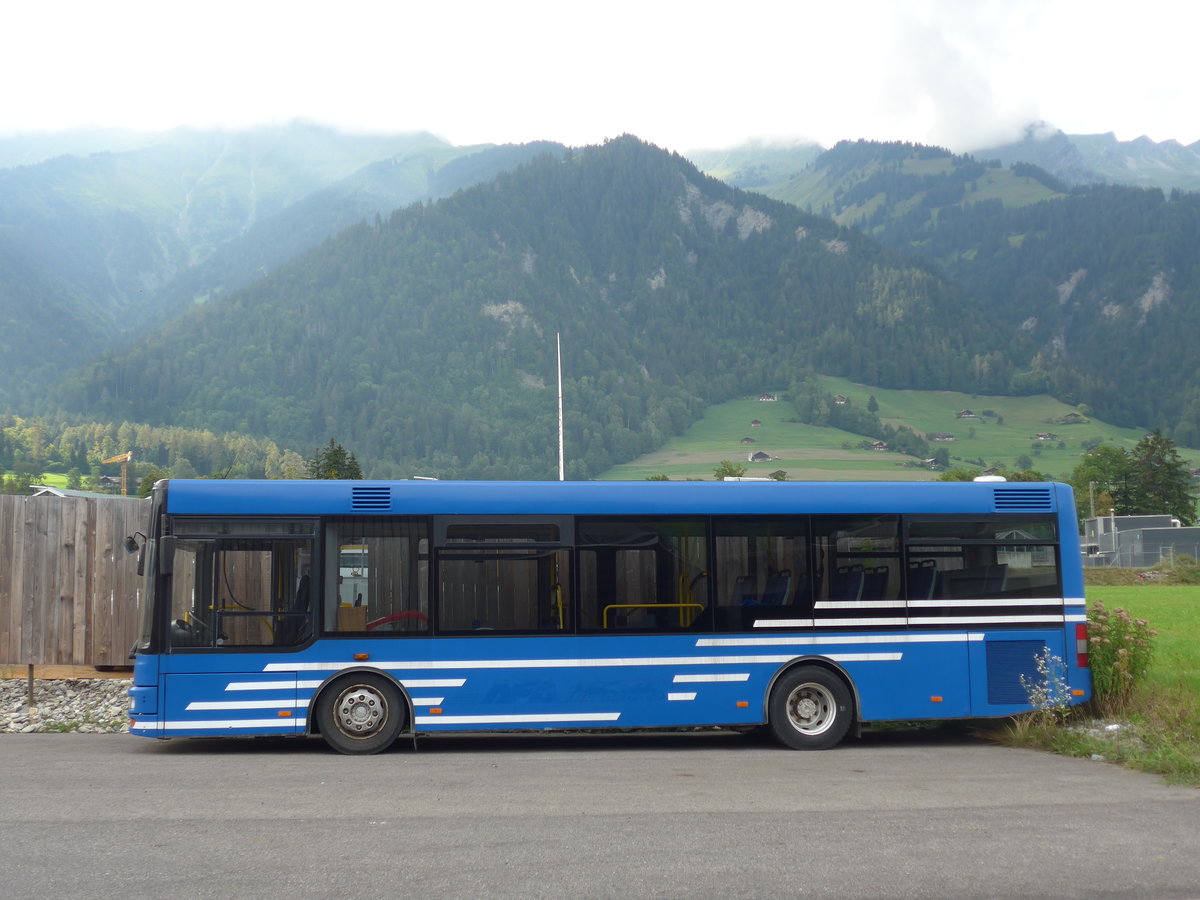 (196'085) - AFA Adelboden - Nr. 56 - MAN/Gppel am 19. August 2018 in Frutigen, Garage