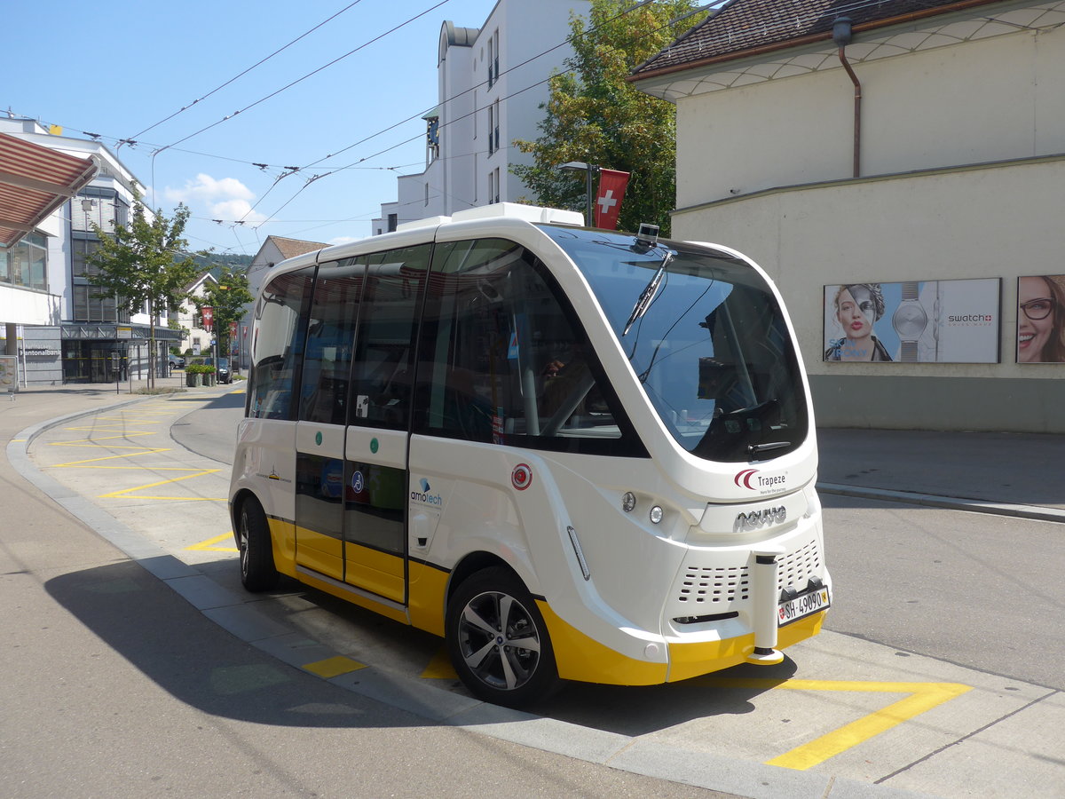 (196'102) - VBSH Schaffhausen - SH 49'090 - Navya am 20. August 2018 in Neuhausen, Zentrum