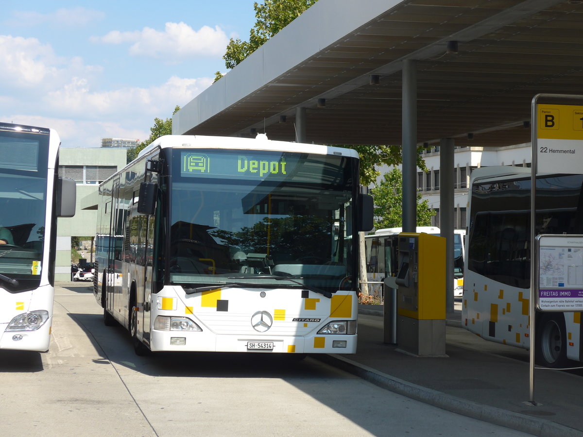 (196'120) - SB Schaffhausen - Nr. 14/SH 54'314 - Mercedes am 20. August 2018 beim Bahnhof Schaffhausen