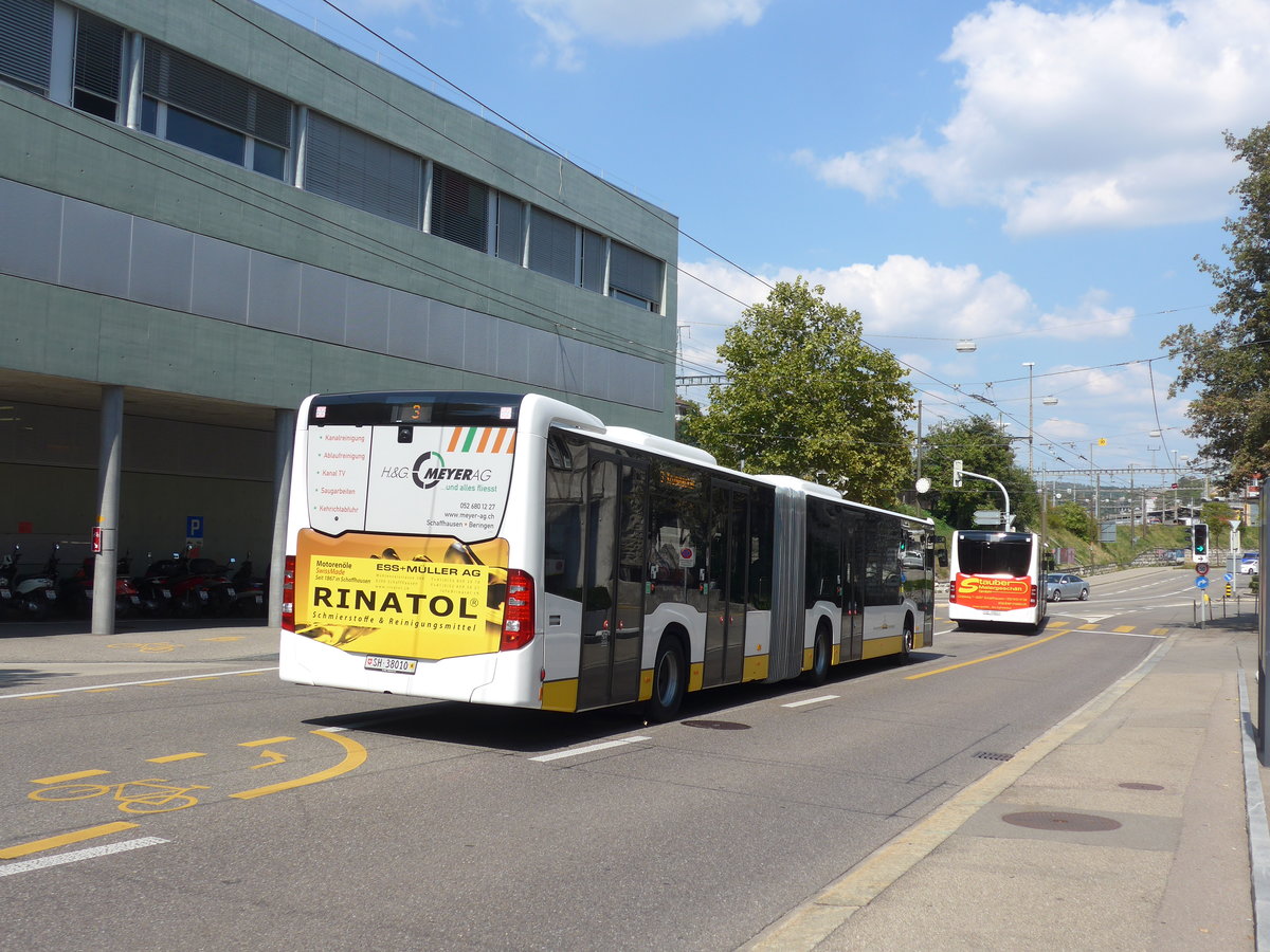 (196'148) - VBSH Schaffhausen - Nr. 10/SH 38'010 - Mercedes am 20. August 2018 beim Bahnhof Schaffhausen