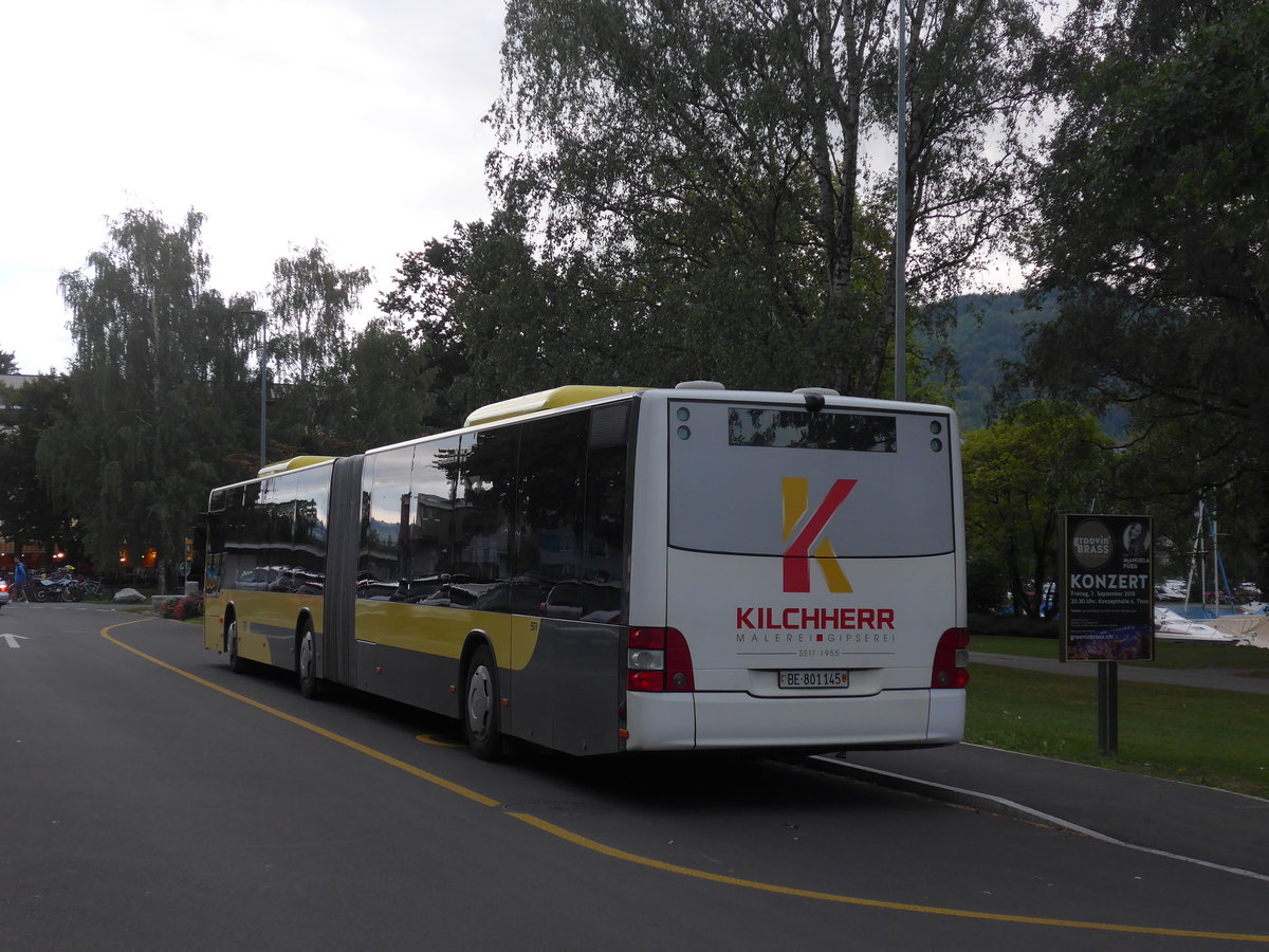 (196'199) - STI Thun - Nr. 145/BE 801'145 - MAN am 24. August 2018 in Thun, Lachen