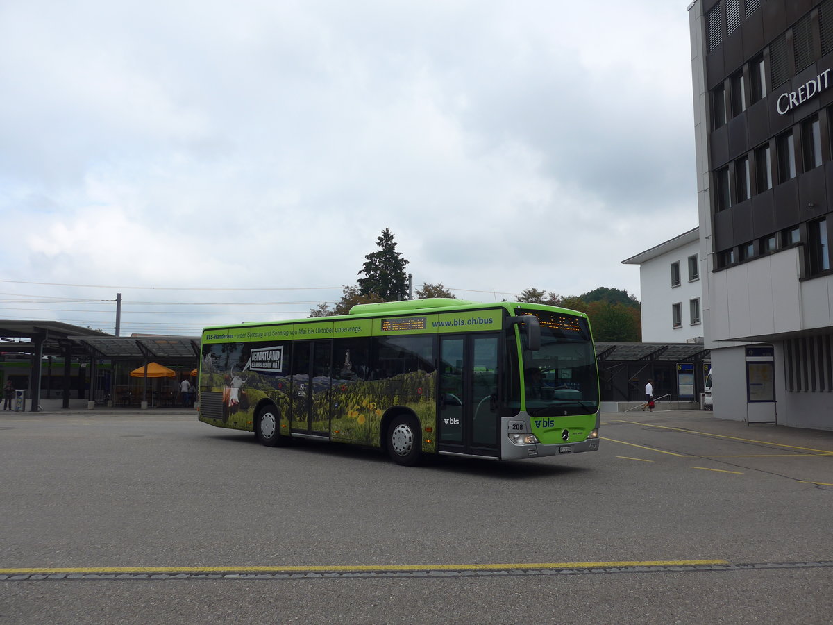 (196'399) - Busland, Burgdorf - Nr. 208/BE 737'208 - Mercedes am 2. September 2018 beim Bahnhof Burgdorf