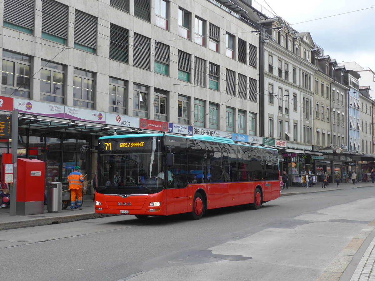 (196'506) - Funi-Car, Biel - Nr. 3/BE 100'203 - MAN am 3. September 2018 in Biel, Guisanplatz