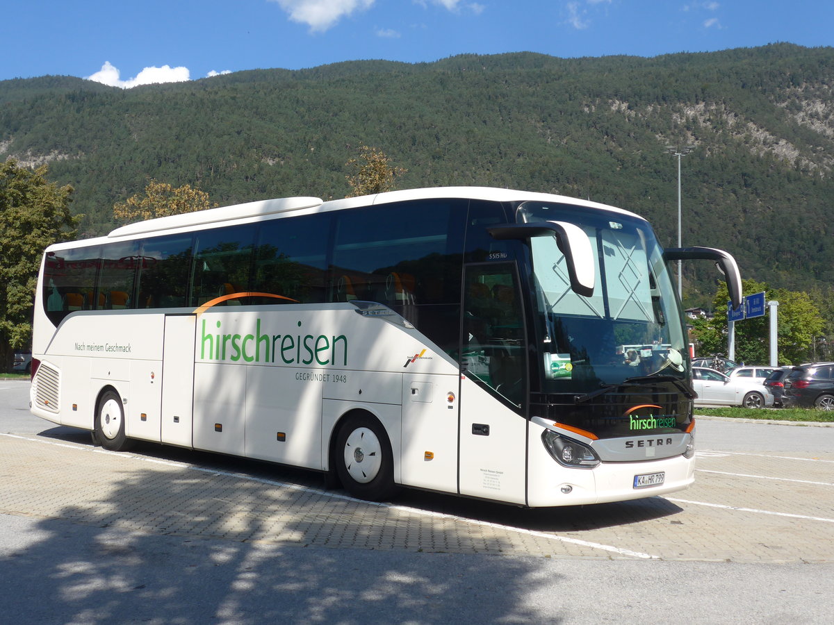 (196'668) - Aus Deutschland: Hirsch, Karlsruhe - KA-HR 799 - Setra am 10. September 2018 in Pettnau, Raststation