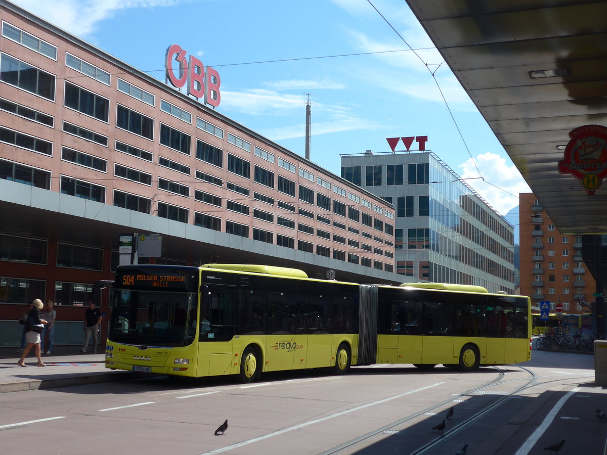 (196'687) - IVB Innsbruck - Nr. 264/I 264 IVB - MAN am 10. September 2018 beim Bahnhof Innsbruck