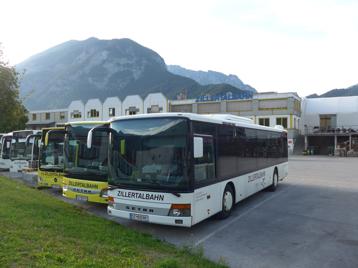 (196'720) - ZVB Jenbach - SZ 603 BV - Setra am 10. September 2018 in Jenbach, Garage