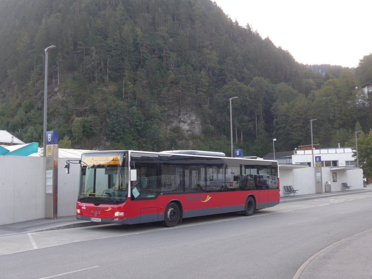 (196'733) - PostBus - BD 13'639 - MAN am 11. September 2018 beim Bahnhof Brixlegg