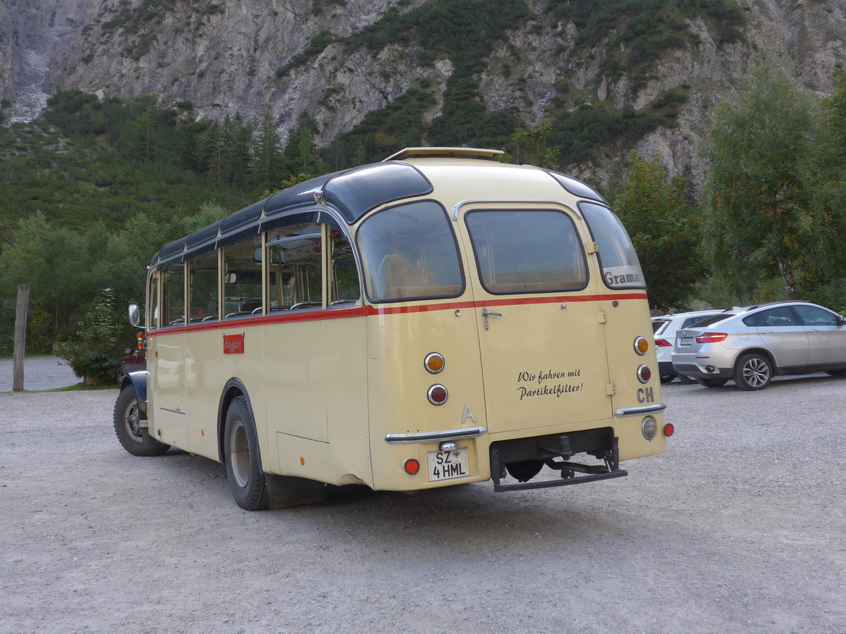 (196'749) - Wll, Maurach - SZ 4 HML - Berna/Gangloff (ex Rapold, CH-Neuhausen; ex Spring, CH-Schwenden; ex Kunz, CH-Schwenden) am 11. September 2018 auf der Gramai Alm