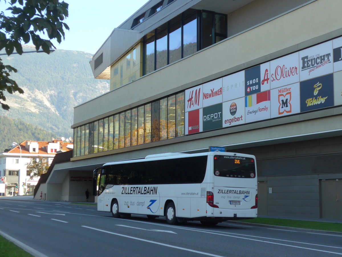 (196'891) - ZVB Jenbach - SZ 845 YM - Setra am 12. September 2018 in Schwaz, Innsbrucker Strasse