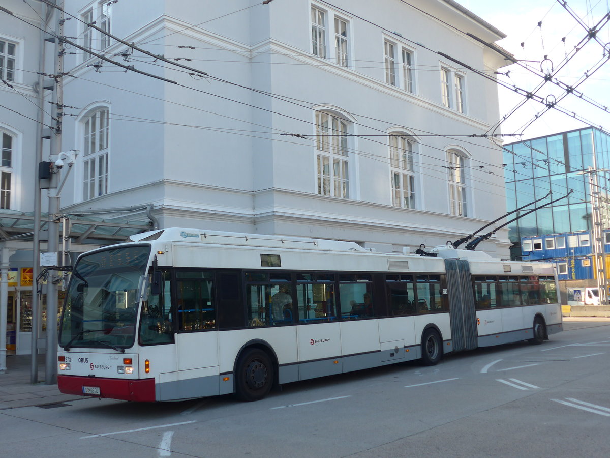 (197'043) - OBUS Salzburg - Nr. 273/S 466 JD - Van Hool (ex Nr. 0373) am 13. September 2018 beim Bahnhof Salzburg