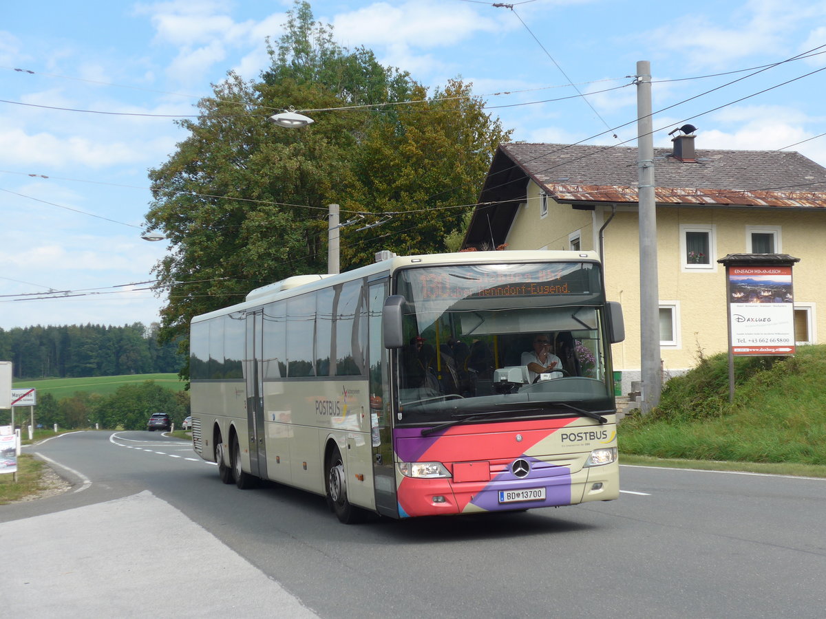 (197'168) - PostBus - BD 13'700 - Mercedes am 13. September 2018 in Mayrwies, Daxluegstrasse