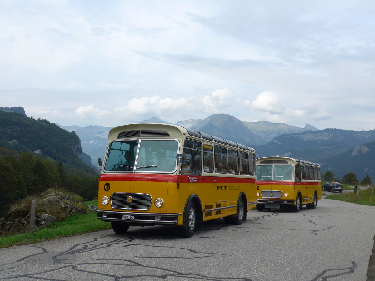 (197'734) - Mller, Ennetmoos - NW 23'167 - FBW/Gangloff (ex Rentsch, Gunten; ex P 23'203; ex P 21'003) am 16. September 2018 in Geissholz, Hori