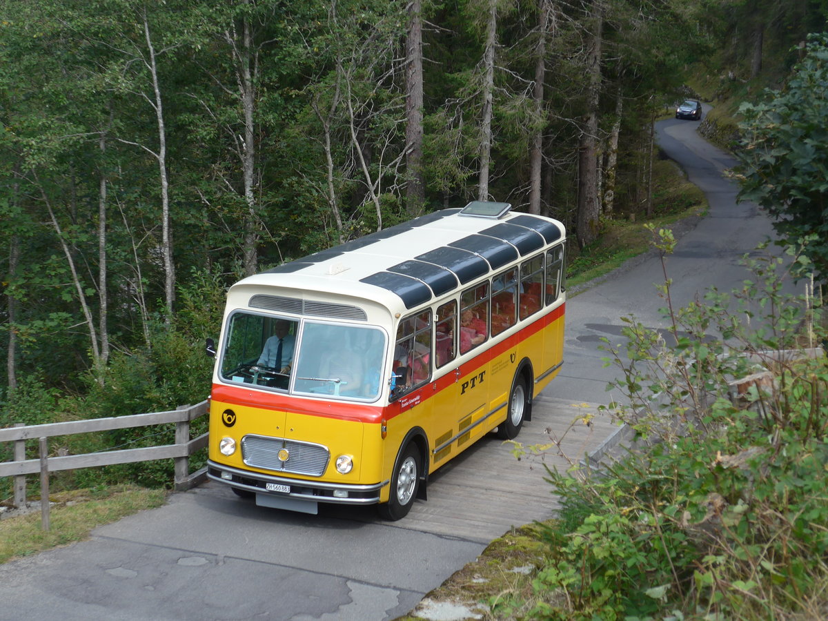 (197'770) - Frutig, Birmensdorf - ZH 560'883 - FBW/FHS (ex P 23'217) am 16. September 2018 in Meiringen, Scheideggstrasse