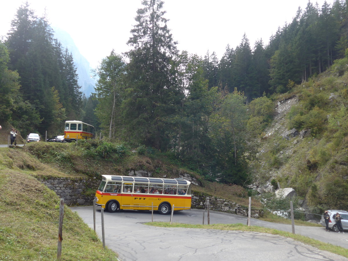 (197'772) - Mller, Ennetmoos - NW 23'167 - FBW/Gangloff (ex Rentsch, Gunten; ex P 23'203; ex P 21'003) am 16. September 2018 in Meiringen, Scheideggstrasse