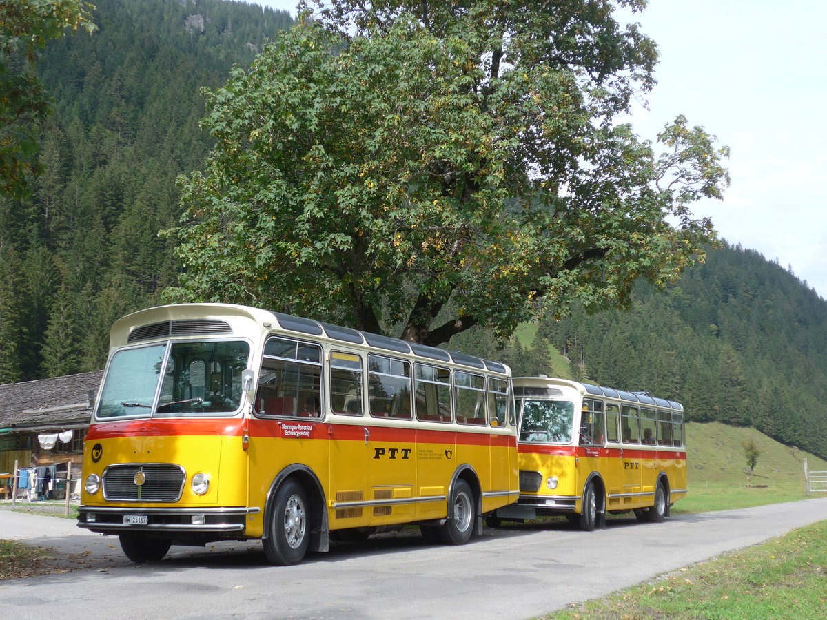 (197'778) - Mller, Ennetmoos - NW 23'167 - FBW/Gangloff (ex Rentsch, Gunten; ex P 23'203; ex P 21'003) am 16. September 2018 in Gschwandtenmaad