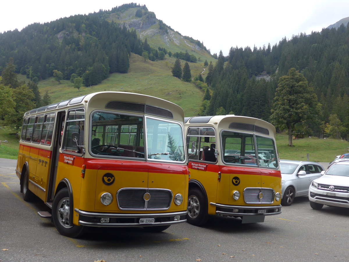 (197'797) - Mller, Ennetmoos - NW 23'167 - FBW/Gangloff (ex Rentsch, Gunten; ex P 23'203; ex P 21'003) am 16. September 2018 auf der Schwarzwaldalp