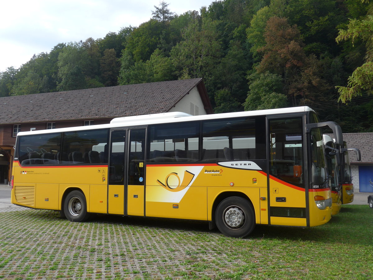 (197'862) - AVG Meiringen - Nr. 63/BE 401'263 - Setra am 16. September 2018 in Meiringen, Garage