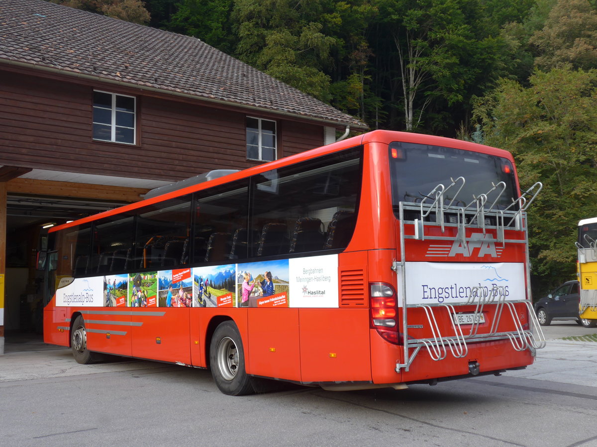 (197'880) - AFA Adelboden - Nr. 24/BE 26'701 - Setra am 16. September 2018 in Meiringen, Garage AVG M. (Einsatz AVG M. fr Engstlenalp-Bus)