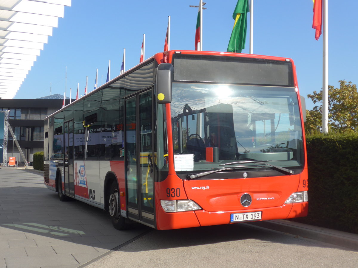 (198'338) - VAG Nrnberg - Nr. 930/N-TX 193 - Mercedes am 16. Oktober 2018 in Nrnberg, Messe