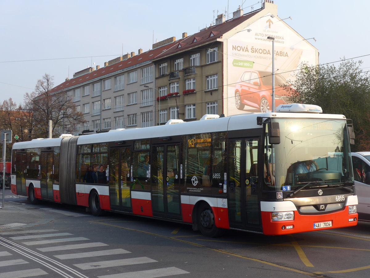 (198'493) - DPP Praha - Nr. 6855/4AI 7034 - SOR am 19. Oktober 2018 in Praha, Dejvick