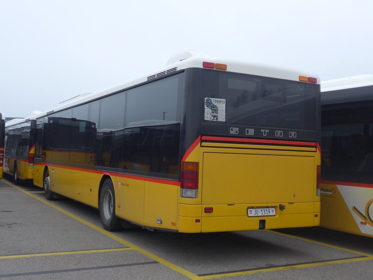 (199'229) - CarPostal Ouest - JU 1319 - Setra (ex Nr. 52; ex Stucki, Porrentruy Nr. 21) am 4. November 2018 in Develier, Parkplatz