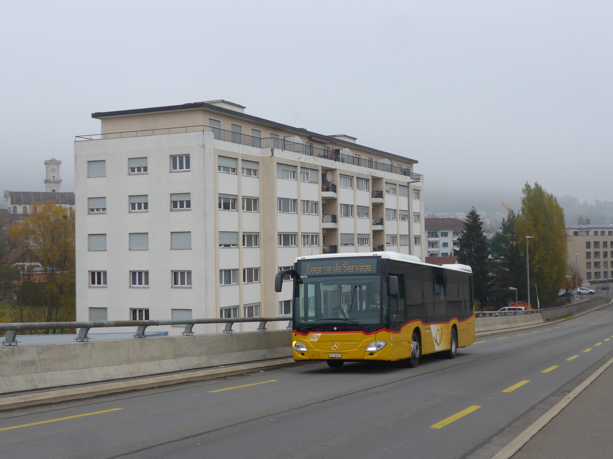 (199'255) - CarPostal Ouest - JU 36'197 - Mercedes am 4. November 2018 in Delmont, Route de Mandchourie