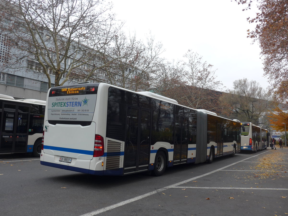 (199'348) - ZVB Zug - Nr. 37/ZG 88'037 - Mercedes am 18. November 2018 in Luzern, Inseli-P