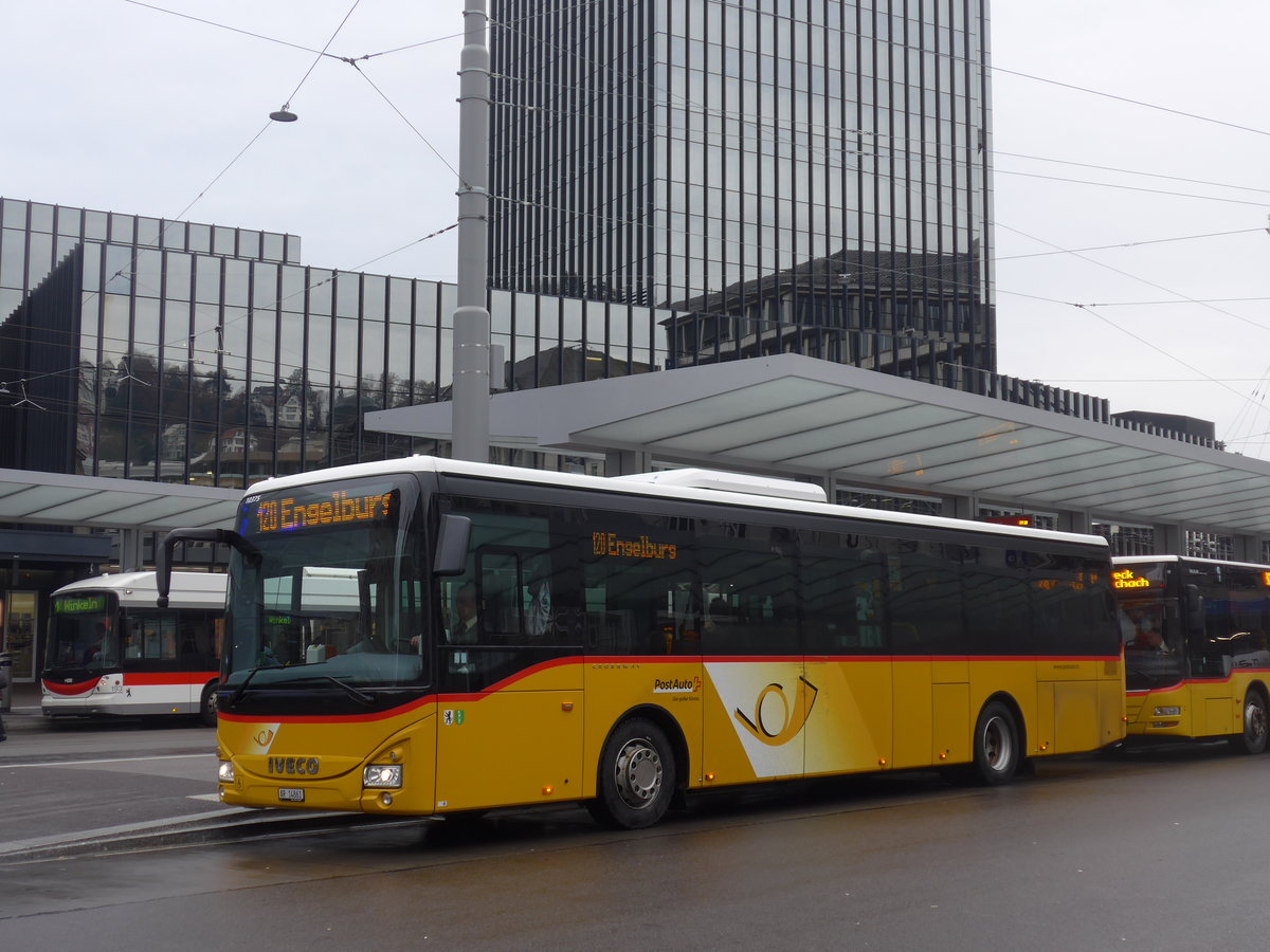 (199'468) - PostAuto Ostschweiz - AR 14'861 - Iveco am 24. November 2018 beim Bahnhof St. Gallen