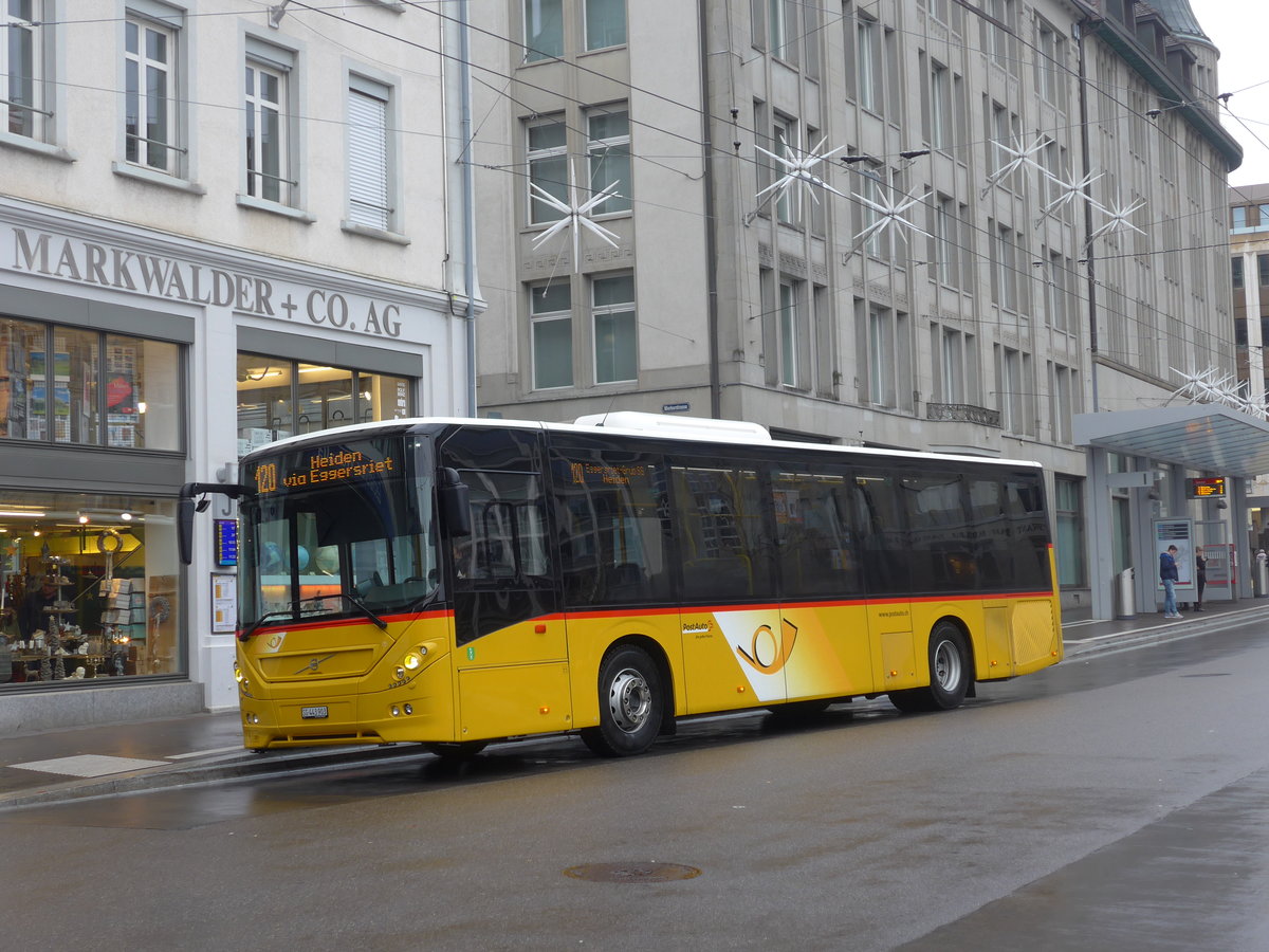 (199'491) - PostAuto Ostschweiz - SG 443'903 - Volvo am 24. November 2018 beim Bahnhof St. Gallen