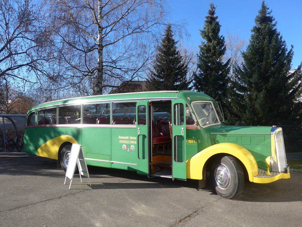 (199'577) - STI Thun - Nr. 15/BE 26'776 - Saurer/Gangloff (ex AvH Heimenschwand Nr. 5) am 25. November 2018 in Thun, Garage