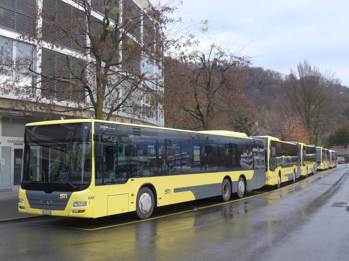 (199'642) - STI Thun - Nr. 148/BE 801'148 - MAN am 6. Dezember 2018 bei der Schifflndte Thun