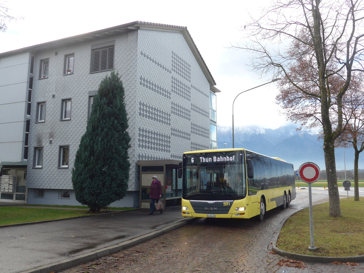 (199'648) - STI Thun - Nr. 188/BE 804'188 - MAN am 6. Dezember 2018 in Thun, Teichmatt