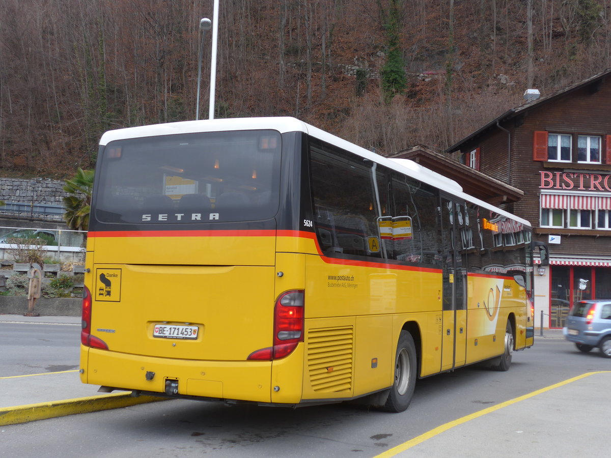 (199'855) - AVG Meiringen - Nr. 73/BE 171'453 - Setra am 8. Dezember 2018 beim Bahnhof Brienz