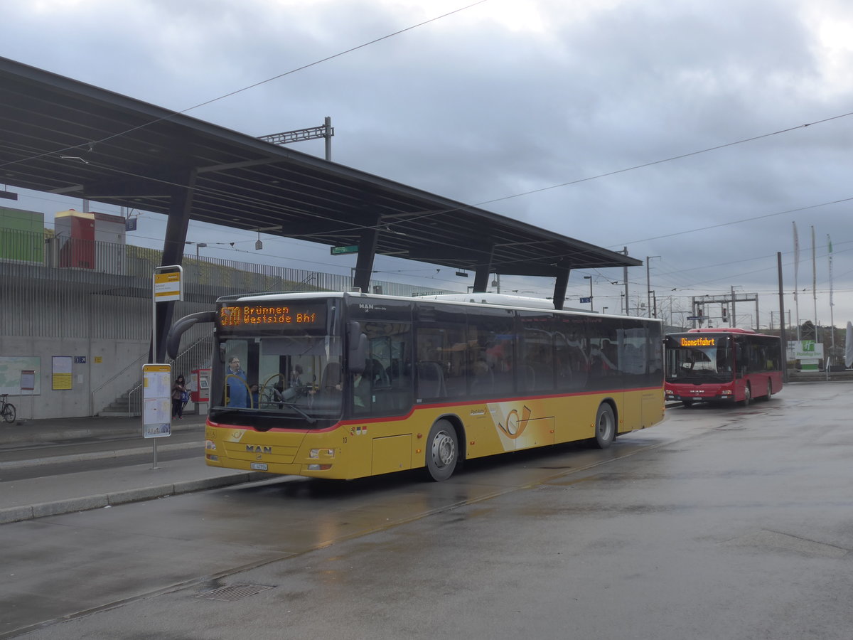 (199'918) - Steiner, Ortschwaben - Nr. 13/BE 47'894 - MAN am 10. Dezember 2018 beim Bahnhof Bern Brnnen Westside