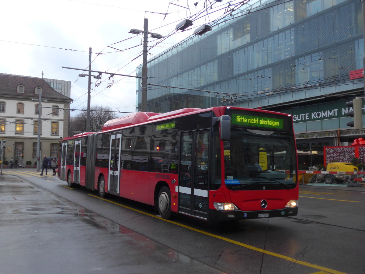 (199'933) - Bernmobil, Bern - Nr. 850/BE 671'850 - Mercedes am 10. Dezember 2018 beim Bahnhof Bern