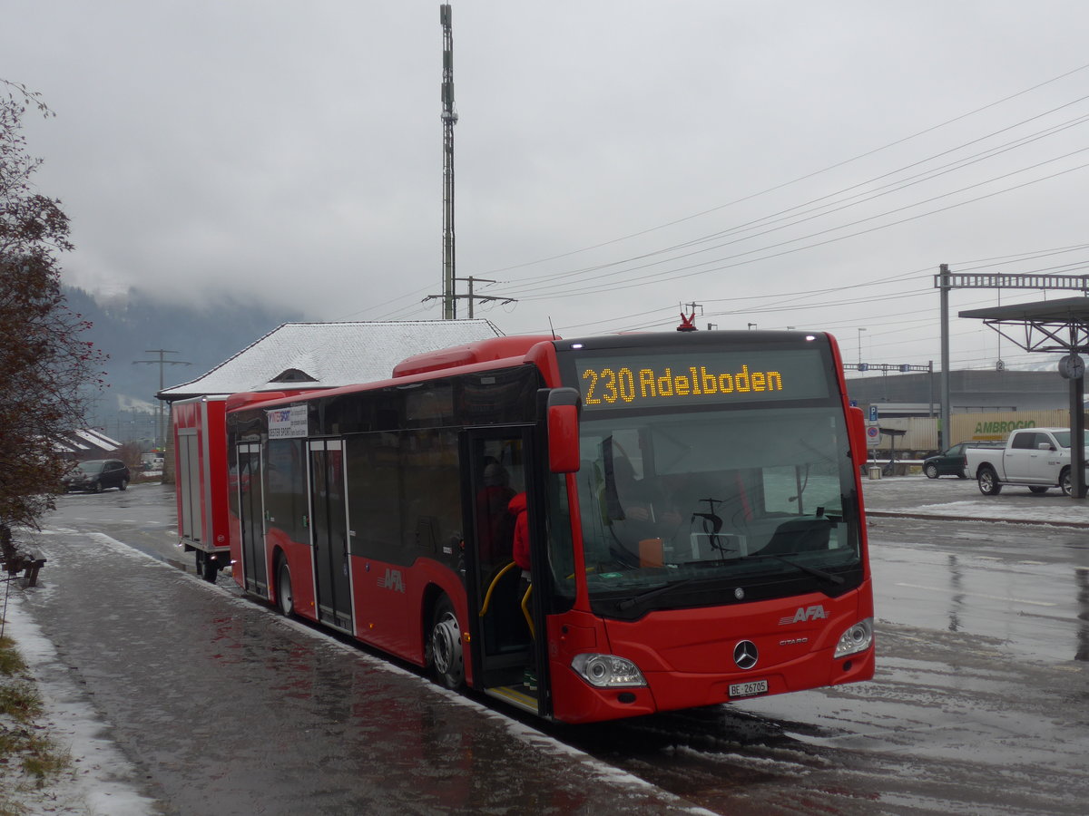 (199'993) - AFA Adelboden - Nr. 93/BE 26'705 - Mercedes am 16. Dezember 2018 beim Bahnhof Frutigen