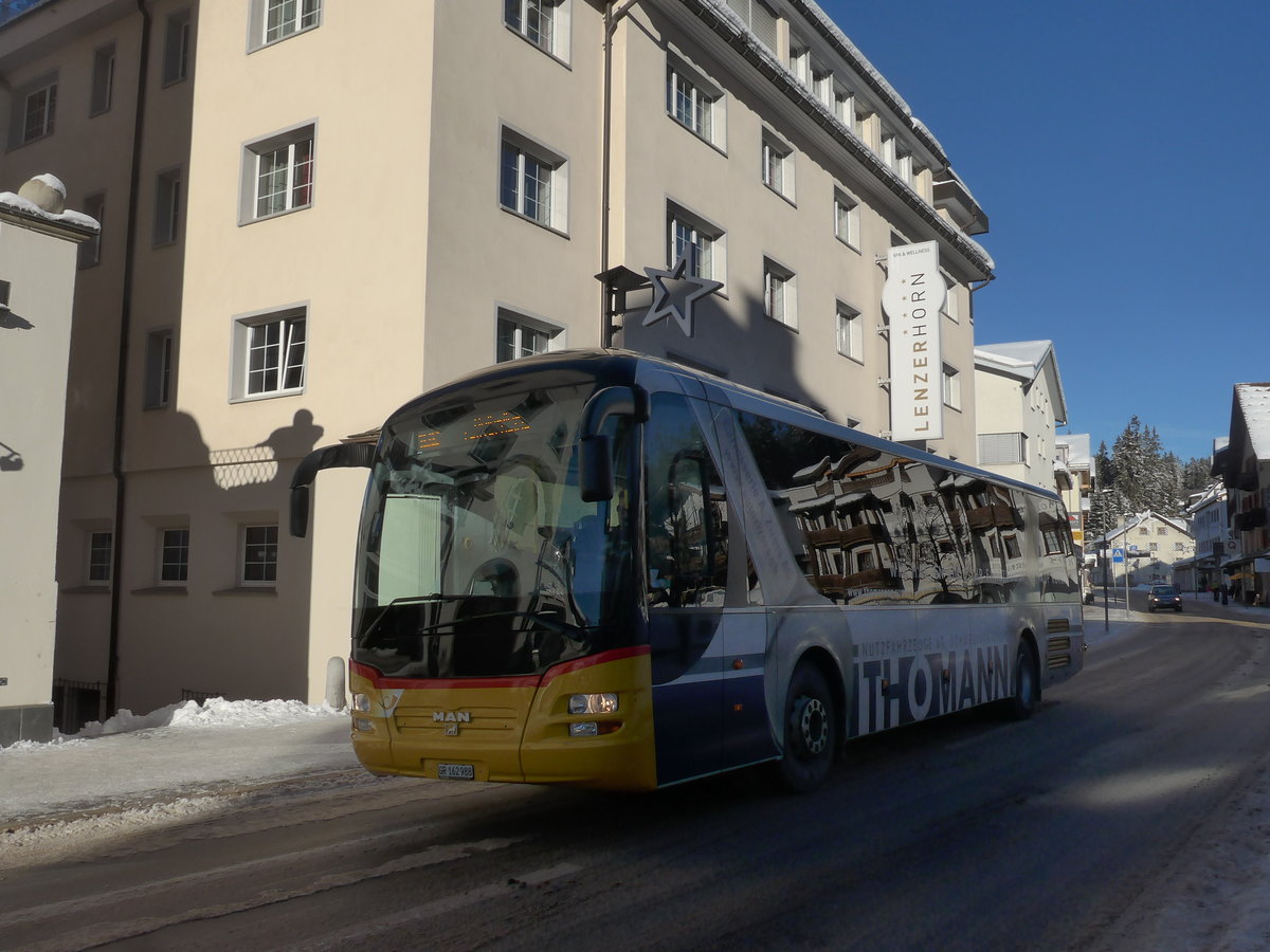 (200'268) - PostAuto Graubnden - GR 162'988 - MAN am 26. Dezember 2018 in Lenzerheide, Post